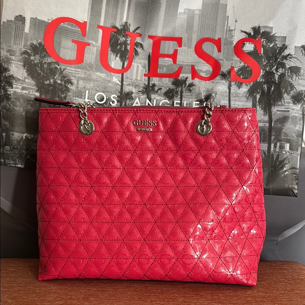 Guess Red Quilted Women's Bag